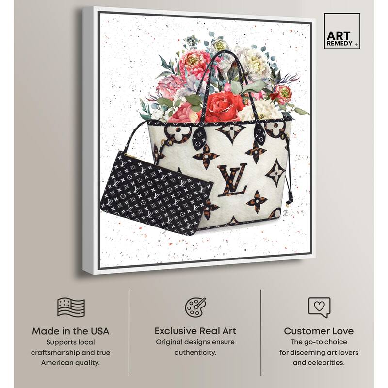 Floral Summer Bag Canvas by Art Remedy