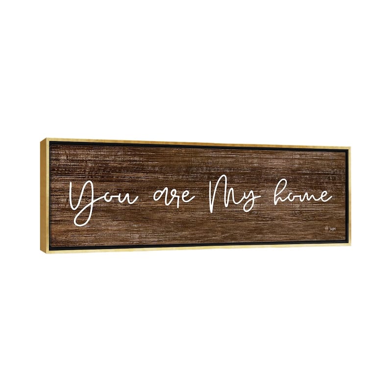 iCanvas "You Are My Home" by Jaxn Blvd. Framed - 12x36 - Gold