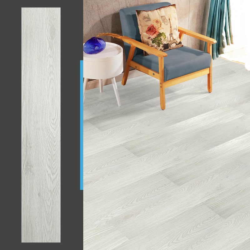 Art3d 36-sheet 36"x6" Self-adhesive Vinyl Flooring Beige Wood Color, Cover 54 Sq.Ft. - Beige