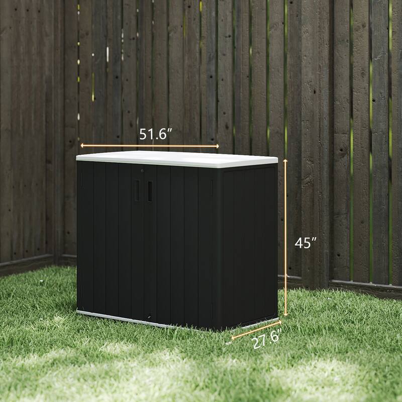 45-880 Gal. Outdoor Resin Deck Box Storage Shed for Garden,Patios,Backyards,Tools