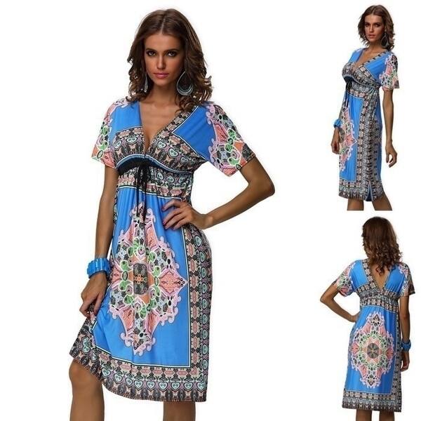 Shop Vintage 1970s Summer Dress V Collar Sexy Milk Silk Dress Code