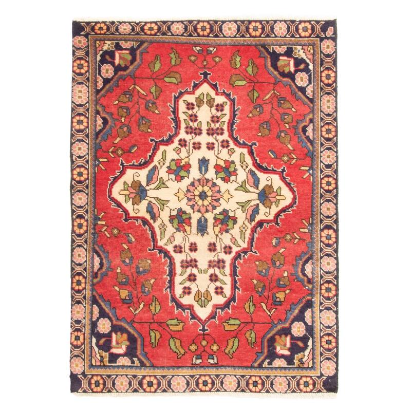 ECARPETGALLERY Hand-knotted Andelz Red Wool Rug - 3'0 x 4'5