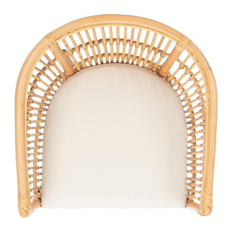 SAFAVIEH Sula Natural Rattan Accent Chair - 22.6" W x 24" L x 30.7" H - 23Wx24Dx31H
