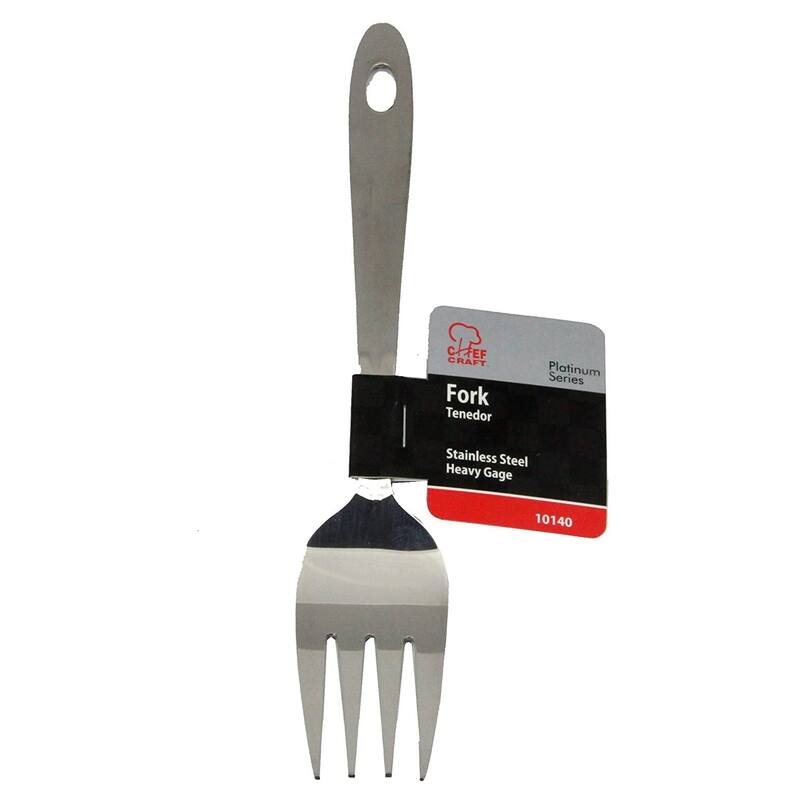 Chef Craft 9" Stainless Steel Meat & Potato Serving Fork with Sleek Mirror Finish