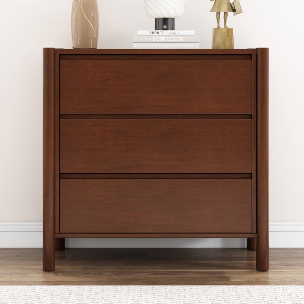 Modern Corner Storage Cabinet, Tall Bedroom Dresser with Doors and 4 Shelves