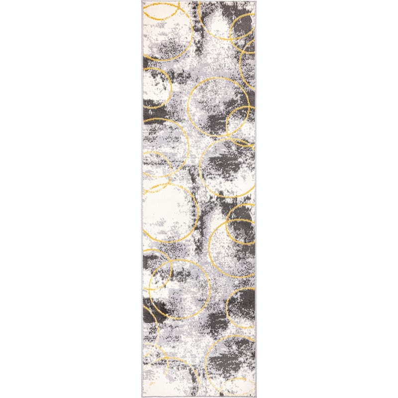 World Rug Gallery Distressed Modern Abstract Area Rug