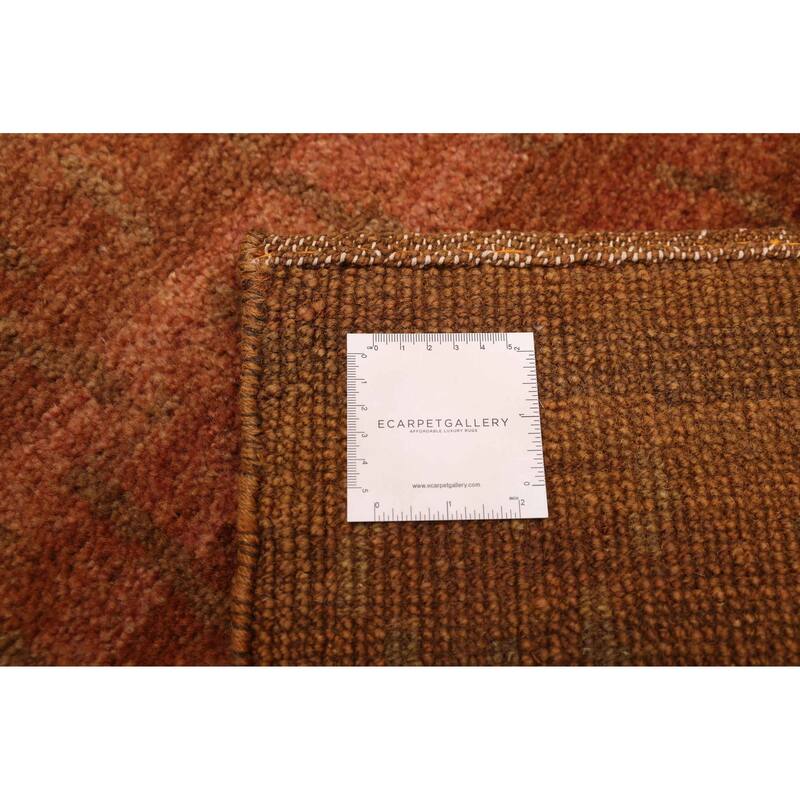 ECARPETGALLERY Hand-knotted Tangier Burnt Orange Wool Rug - 5'1 x 6'9