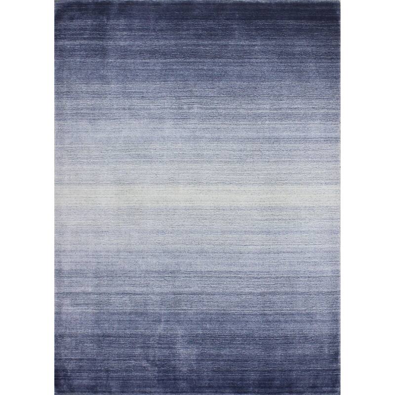 Bashian Hand Loomed Zabel Wool And Viscose Rug - 8'6" x 11'6" - Slate