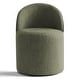 preview thumbnail 12 of 40, Linen Upholstered Dining Chair with Castors (Set of 2)