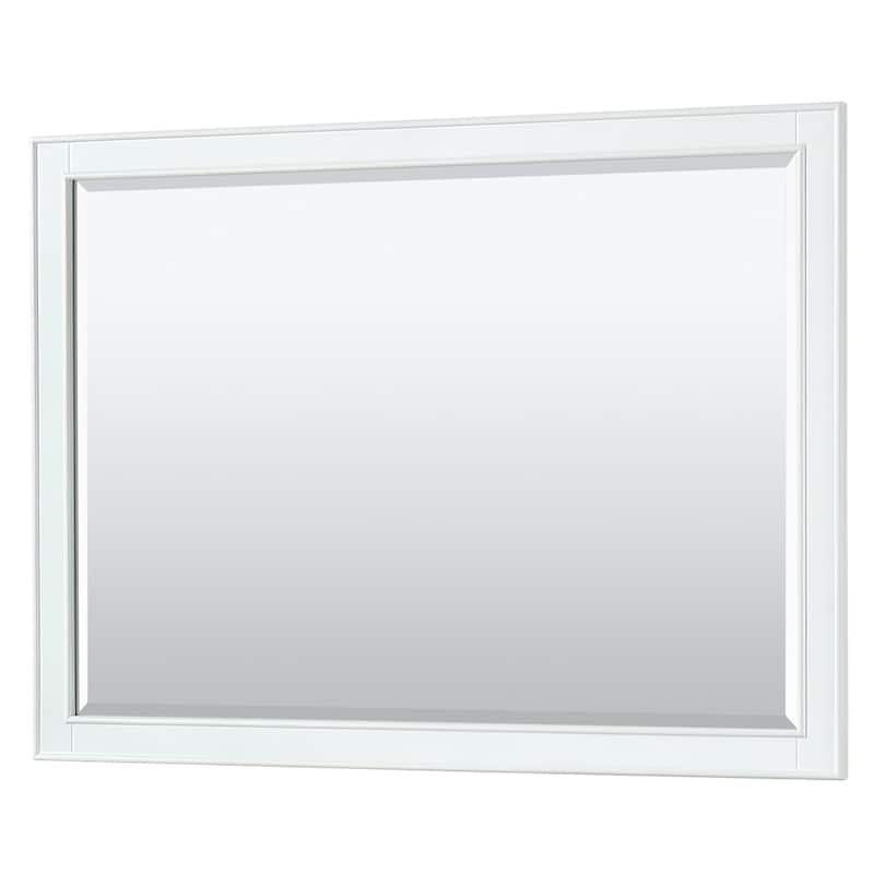 Deborah 48-inch Single Vanity, Cultured Marble Top, 46-inch Mirror
