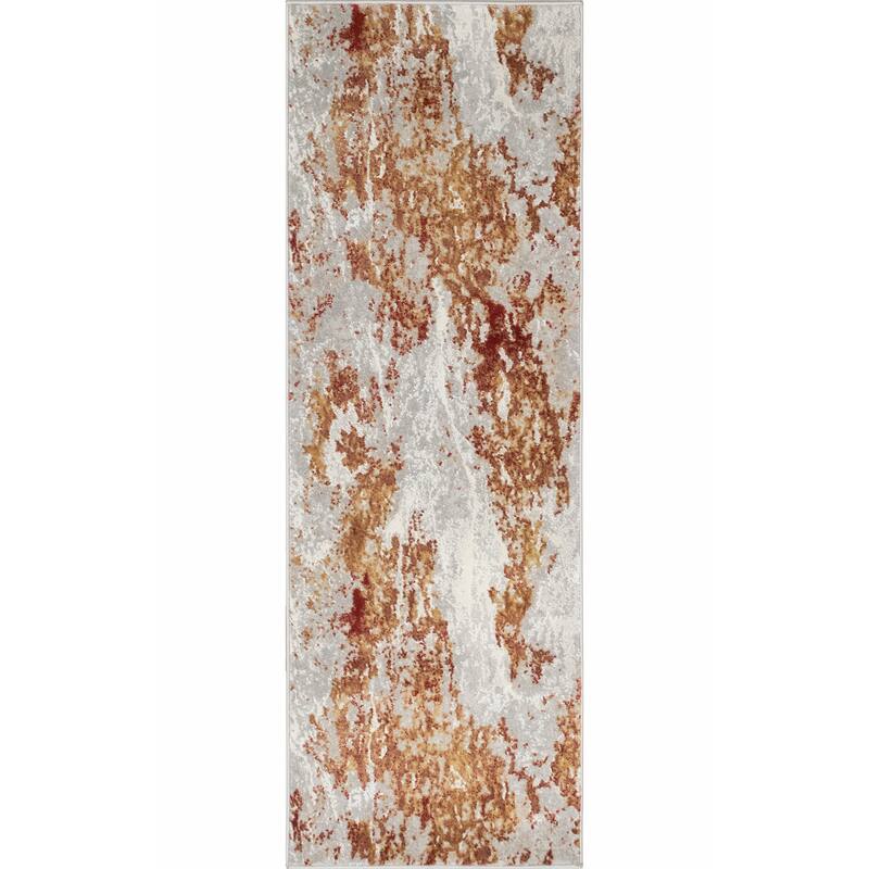 Noori Rug Louis High-Low Barron Rug - 2'7" x 9'10" - Ivory/Grey