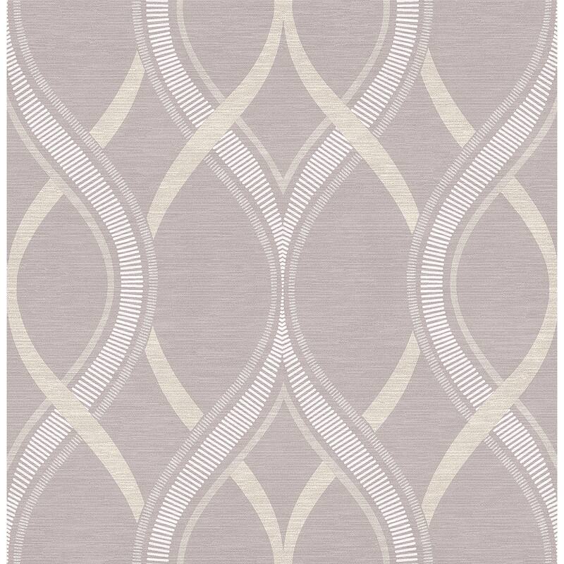 A-Street Prints Frequency Lavender Ogee Wallpaper