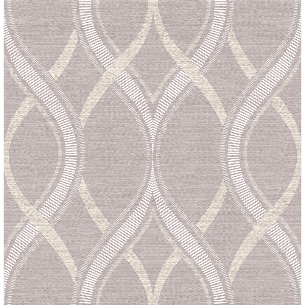 A-Street Prints Frequency Lavender Ogee Wallpaper
