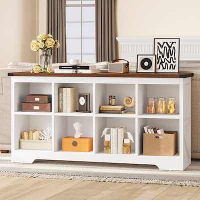 Moasis Farmhouse 6 Cube 8 Cube Storage Shelf Organizer Bookcase Cubby Cabinet