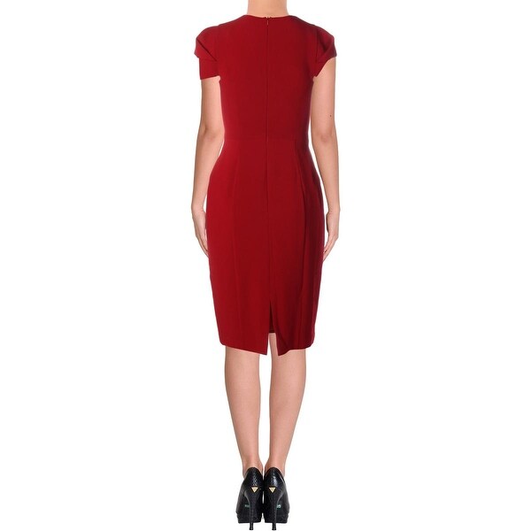 black halo red dress