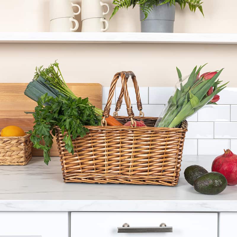 Household Essentials Handwoven Willow Market Basket