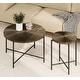 preview thumbnail 12 of 22, Crafted Wood Radial Pattern Coffee Table Set