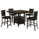 preview thumbnail 2 of 14, Jaden 5-piece Square Counter Height Dining Set Espresso
