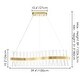 preview thumbnail 5 of 8, 36W Mid-Century Modern Gorgeous Brushed Gold S-Shaped Long Linear Crystal Integrated LED Island Light for Dining Room