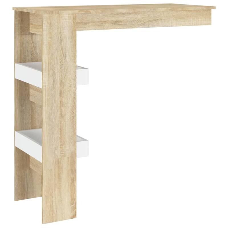 vidaXL Wall Bar Table Kitchen Bar Dining Table Computer Desk Engineered Wood - 40.2" x 17.7" x 40.7"