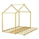 preview thumbnail 7 of 20, Twin Size Metal House Platform Bed with Trundle, Roof for Kids, Boys and Girls