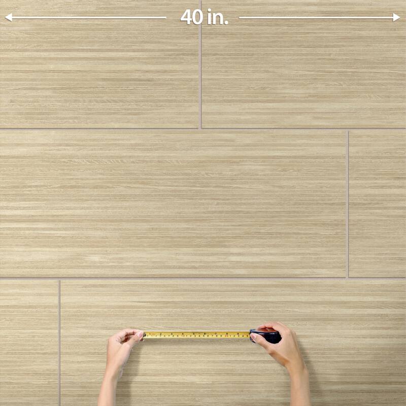 Merola Tile Larchwood Alder 15-3/4" x 47-1/4" Fluted Ceramic Wall Tile