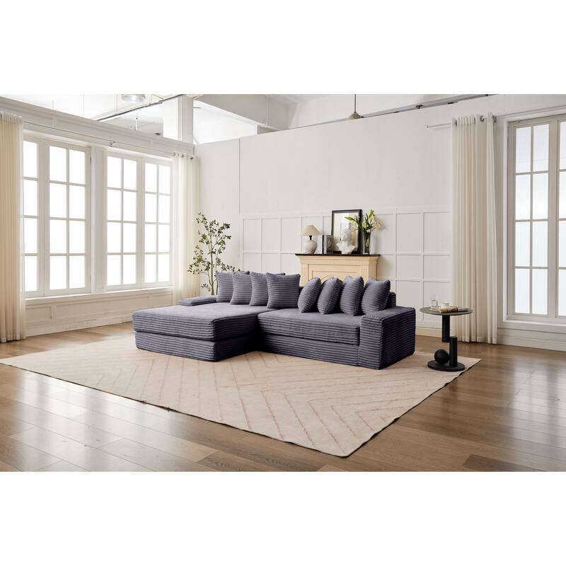 Convertible Corduroy Sofa Bed, Foldable Floor Couch, Space-Saving Sleeper Mattress Sofa, Multi-Functional Folding Bed