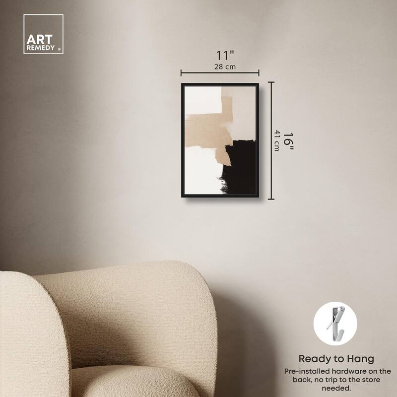 Beige and Black II Canvas by Art Remedy