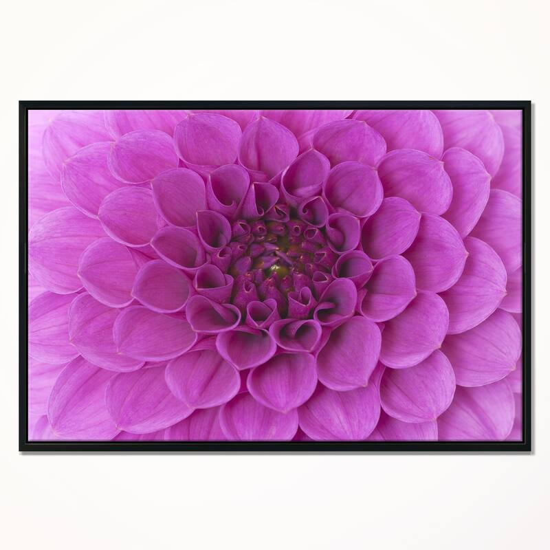 Designart "Large Purple Flower and Petals" Floral Framed Canvas Art Print Bed Bath & Beyond