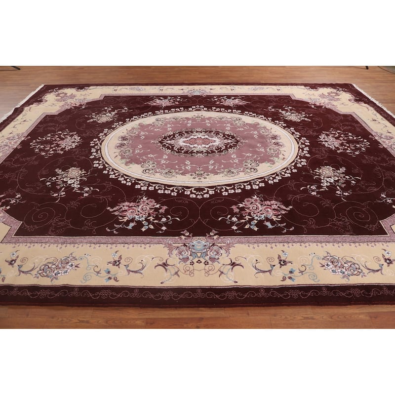 Victorian Style Tabriz Turkish Area Rug Machine Made Carpet - 9'8" x 12'11"