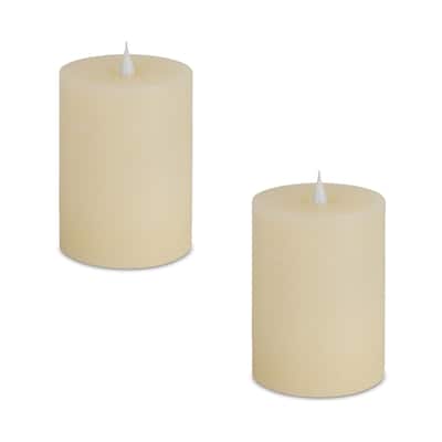 Simplux LED Designer Candle (Set of 2) w/Remote - 3.5 x 3.5 x 5.5