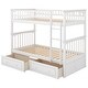preview thumbnail 26 of 40, Bunk Bed, Solid Wood Bunk Bed Frame with 2 Storage Drawers, Convertible Bunk Bed Can be Converted Into 2 Daybeds