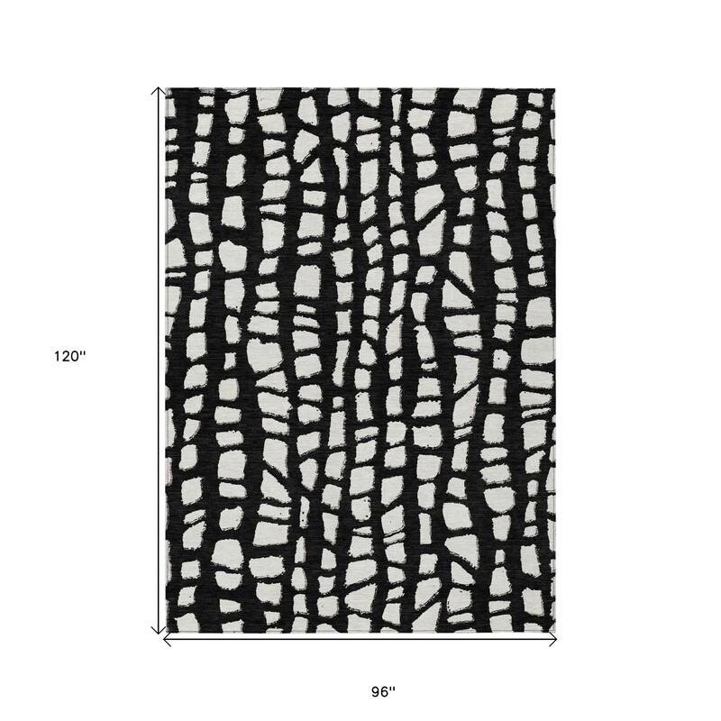 HomeRoots Abstract Transitional Rectangle Outdoor Rug
