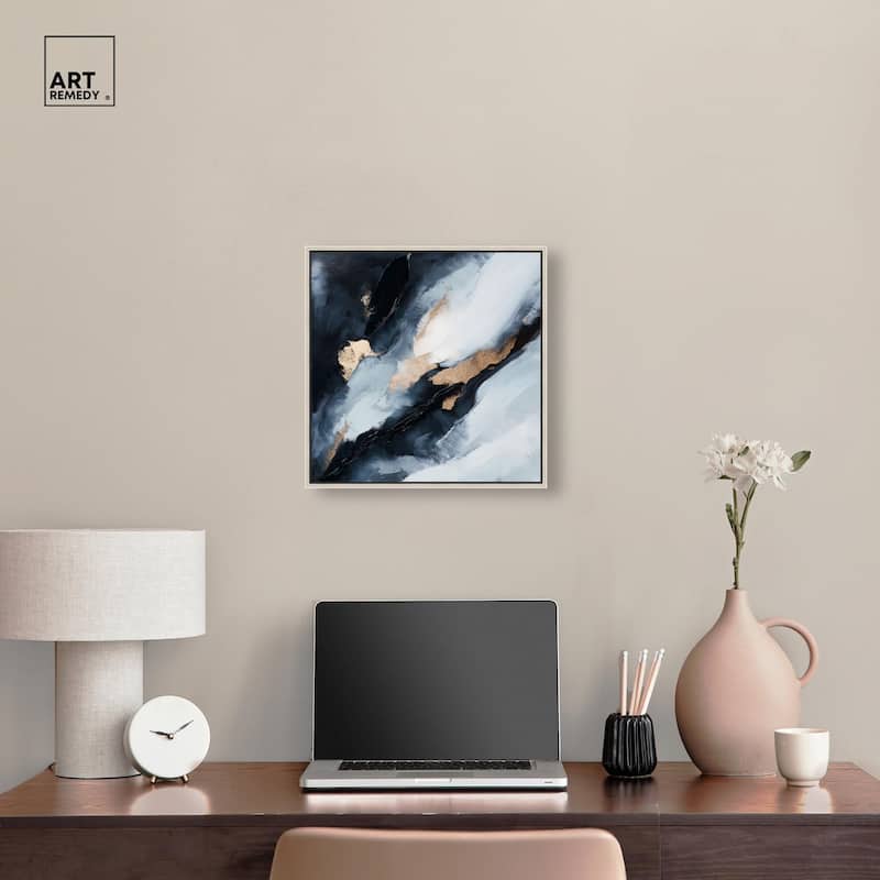 Golden Spark I Canvas by Art Remedy
