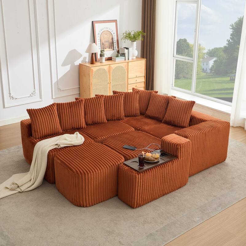 137.5" Oversize Movable Modular Sofa