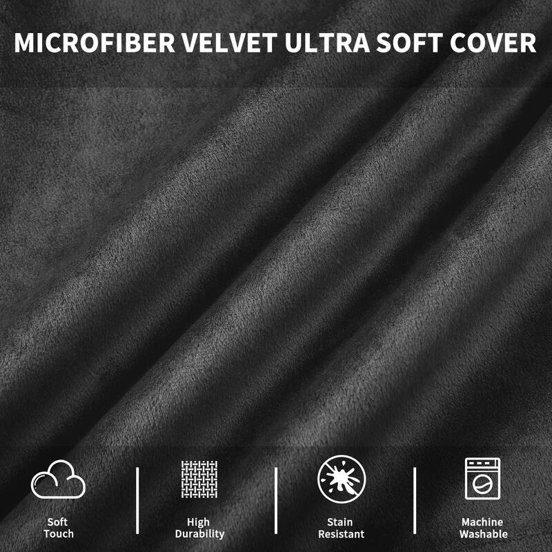 Bean Bag Chair 4FT Foam Filled, Removable Velvet Cover, Giant Bean Bag Chairs, Round Sofa Chair for Bedroom Gaming Room