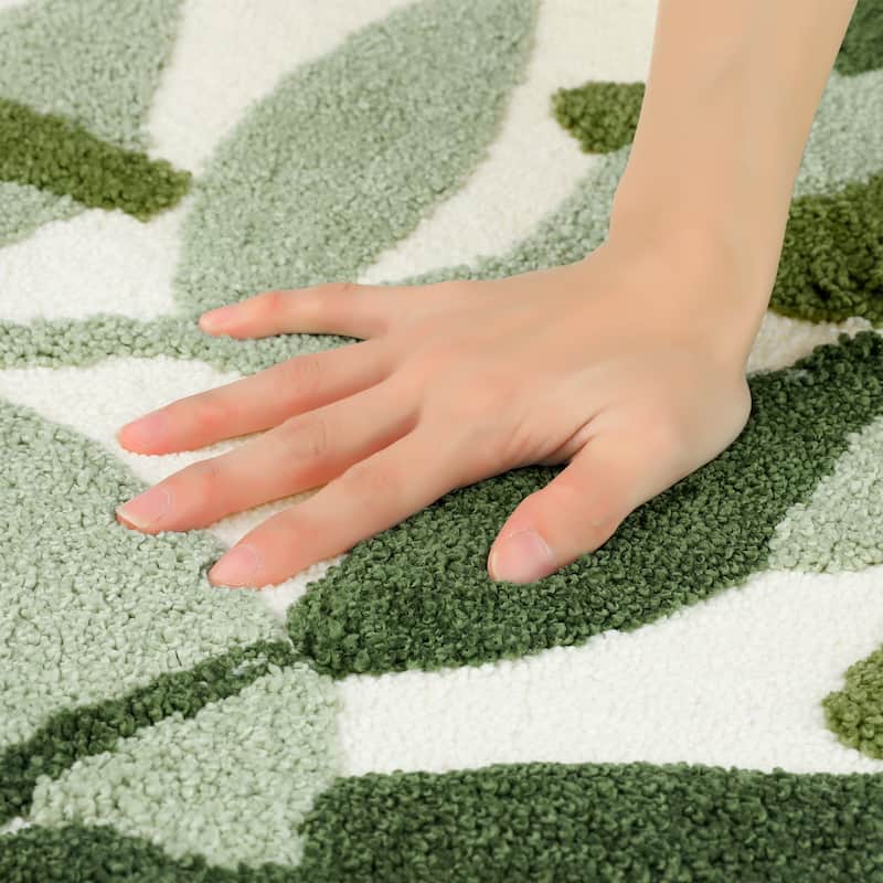 Bathroom Rugs Soft Plush & Fluffy Bath Mats Non Slip Extra Thick Microfiber Printing Bathroom Mat Quick Dry