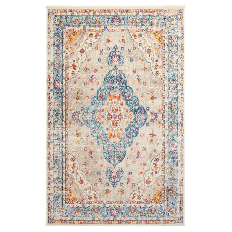 ECARPETGALLERY Machine Made Daria Grey Area Rug - Grey - 8'0 x 10'0