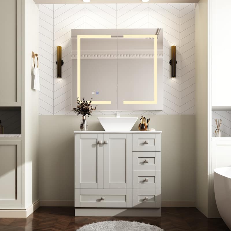 Bath Vanity Anti-Fog LED Medicine Cabinet Style Meets Functionality