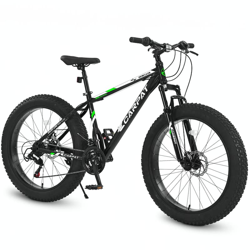 26 Inch Fat Tire Bike Shimano 21 Speed Commuter City Bicycle