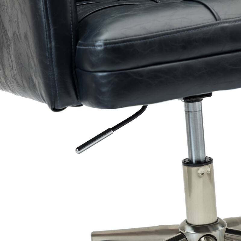 Lorenz Modern Vegan Leather Height-adjustable Office Chair with 5 Wheels by HULALA HOME
