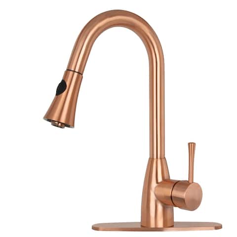Kitchen Faucet with Single Level Handle and Pull Down Sprayer