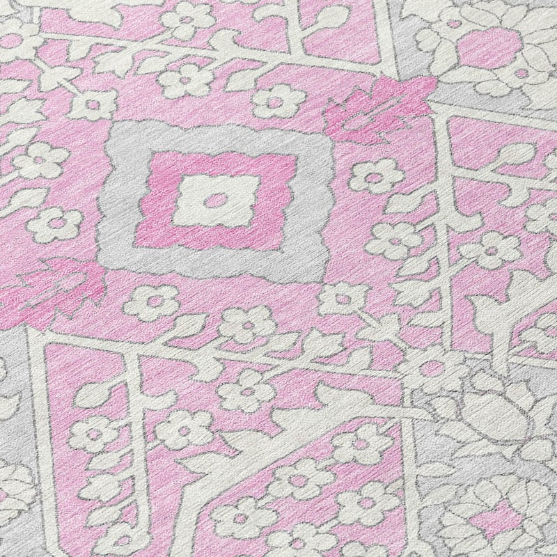 Machine Washable Indoor/ Outdoor Chantille Traditional Medallion Rug