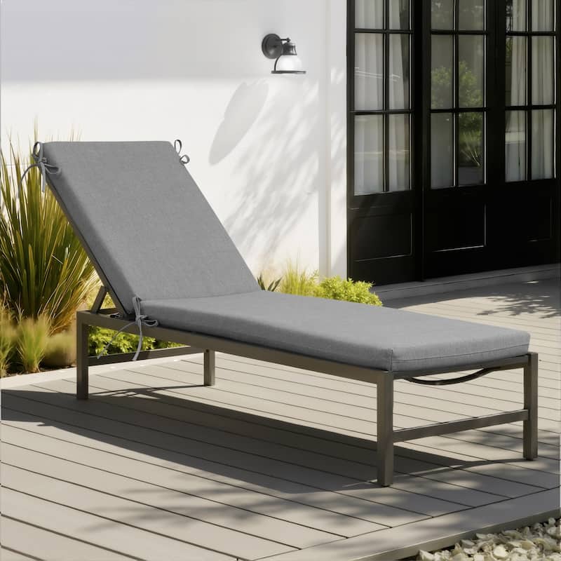 Outdoor Patio Chaise Lounge Chair Cushion - 71.65 inches - 1PC - Light Grey