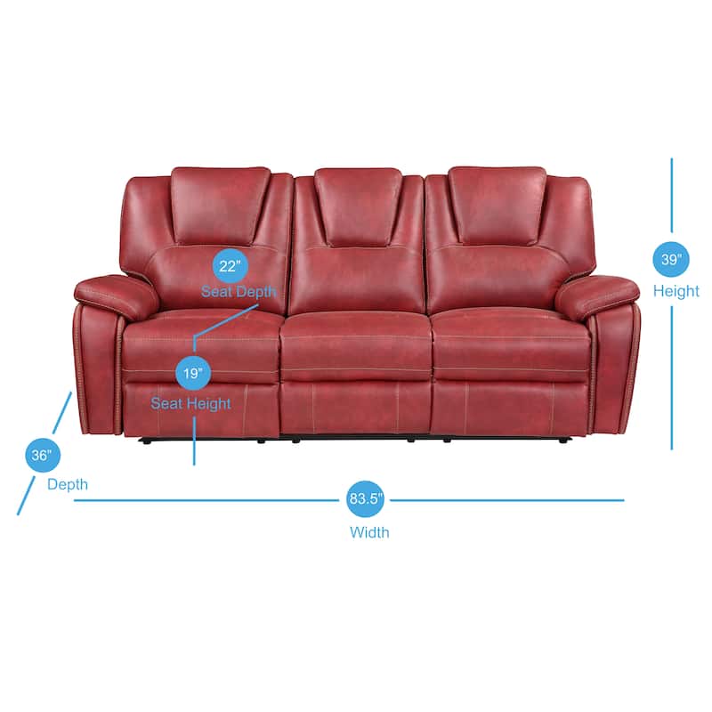 Steve Silver Kameryn Faux Leather Reclining 3-Piece Set