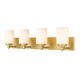 preview thumbnail 1 of 6, Soledad 4 Light Vanity - Brushed Gold