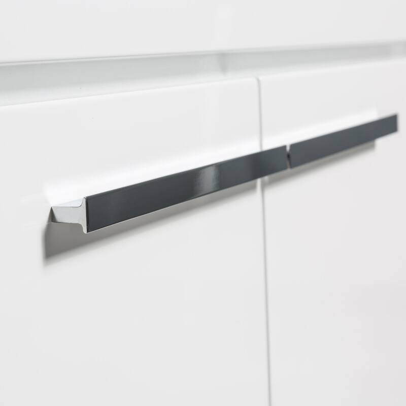 Freestanding Bathroom Vanity Set in HG-White with Integrated Solid Surface Sink