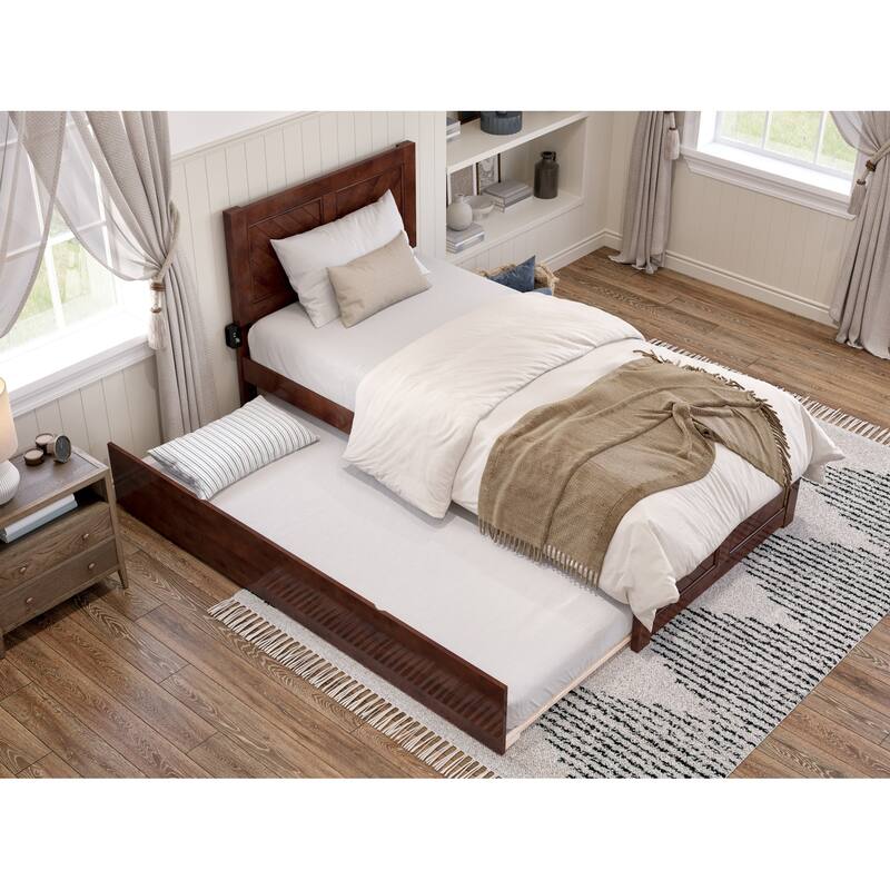 AFI, Canyon Platform Bed with Matching Footboard & Trundle