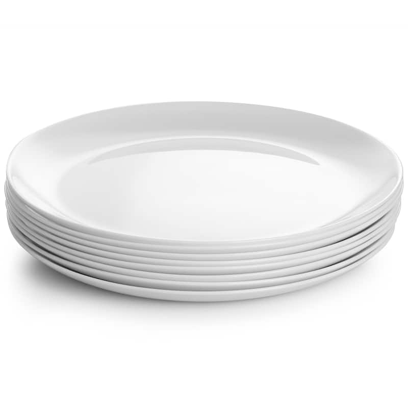 Olstead 8 Piece Opal Glass Dinner Plate Set - 10.50 Inch