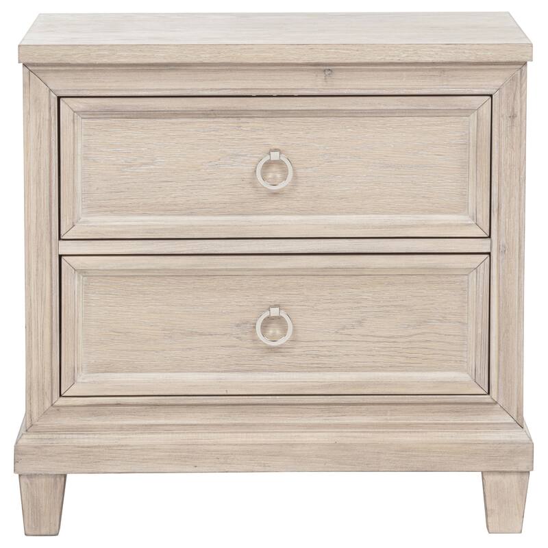 Pembroke 2-drawer Nightstand Bedside Table Washed Oak